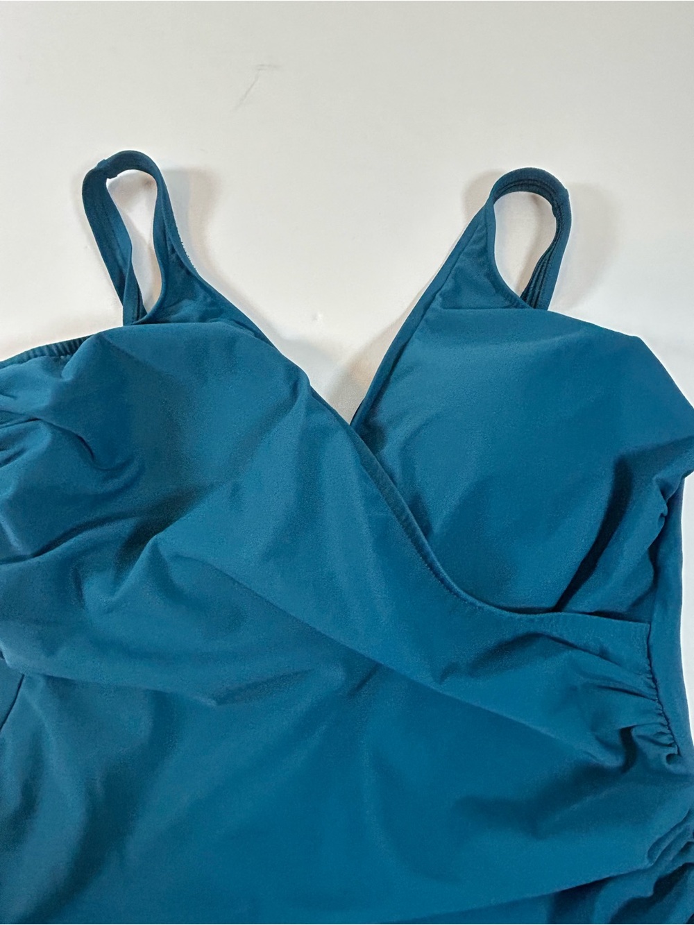 Miraclesuit Teal One-Piece Swimsuit with Wrap Front - Picture 3 of 10